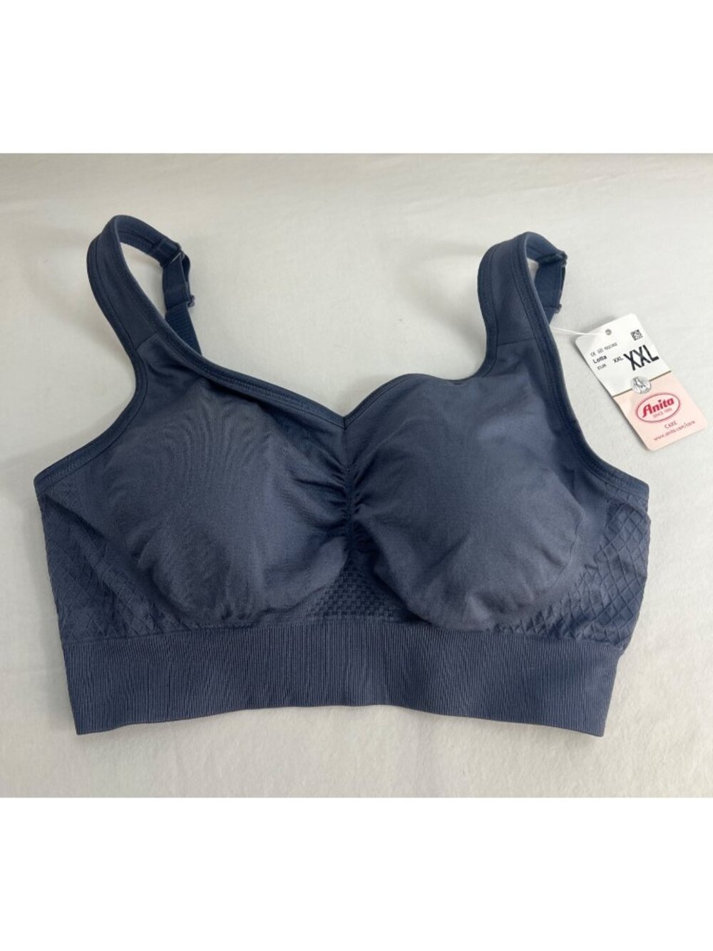Anita Post-Mastectomy Sky Grey Bra XXL Soft Wireless Support
